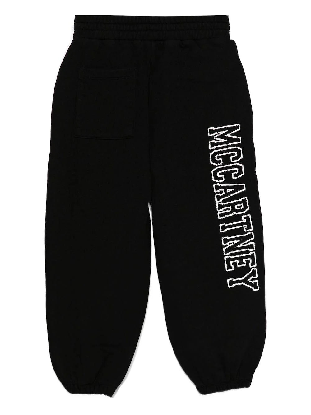 PANTALONE NERO CON LOGO BIANCO STELLA MCCARTNEY - Angel Luxury