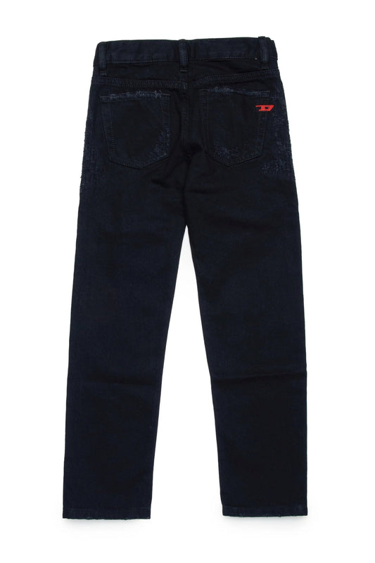 PANTALONE NERO CON LOGO DIESEL ROSSO - Angel Luxury