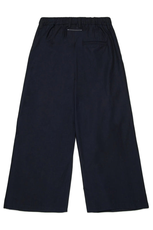PANTALONE NERO CON LOGO NERO IN RICAMO MAISON MARGIELA - Angel Luxury