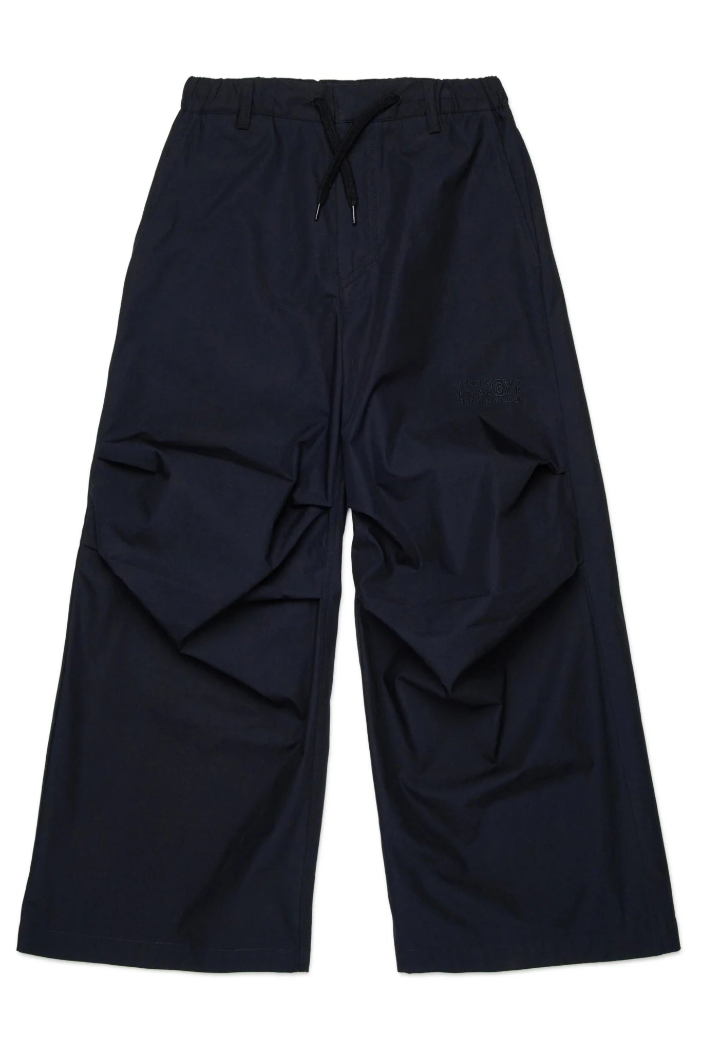 PANTALONE NERO CON LOGO NERO IN RICAMO MAISON MARGIELA - Angel Luxury