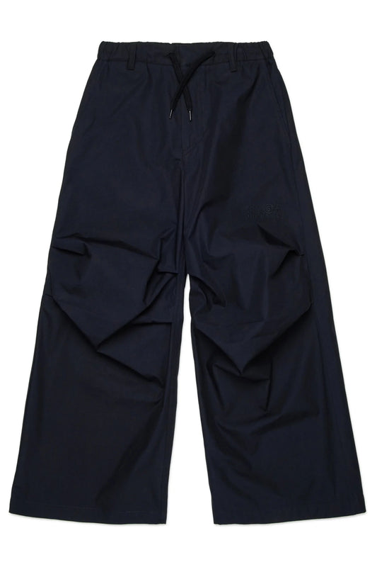 PANTALONE NERO CON LOGO NERO IN RICAMO MAISON MARGIELA - Angel Luxury