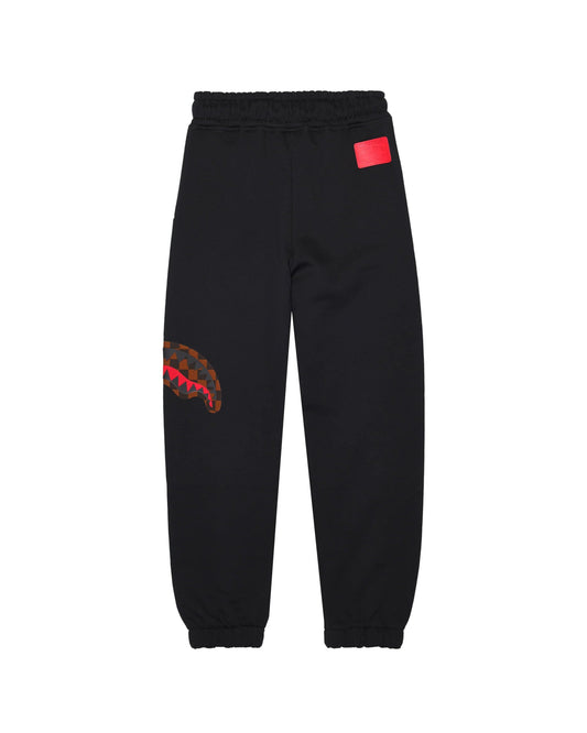 PANTALONE NERO CON LOGO ORO SPRAYGROUND - Angel Luxury