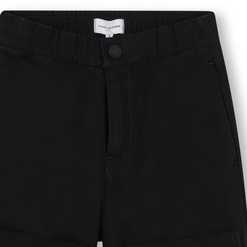 PANTALONE NERO CON TASCONI SUL DAVANTI LOGO BIANCO MARC JACOBS - Angel Luxury