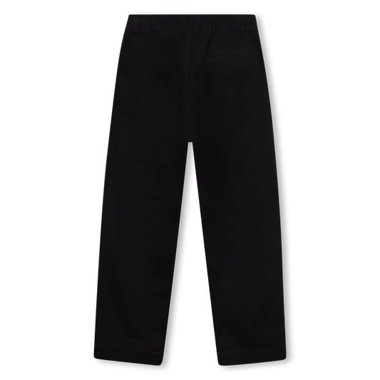 PANTALONE NERO CON TASCONI SUL DAVANTI LOGO BIANCO MARC JACOBS - Angel Luxury