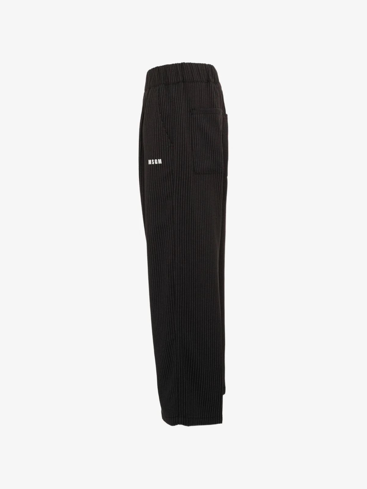 PANTALONE NERO GESSATO MSGM - Angel Luxury