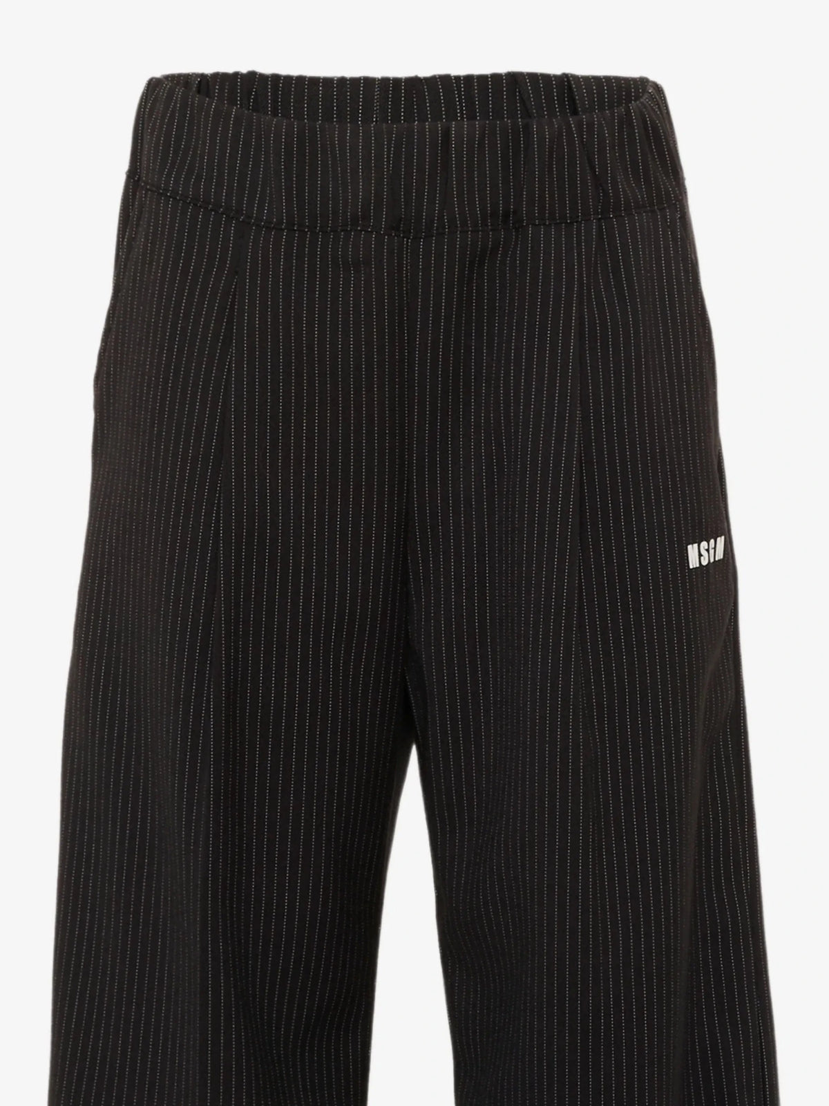 PANTALONE NERO GESSATO MSGM - Angel Luxury