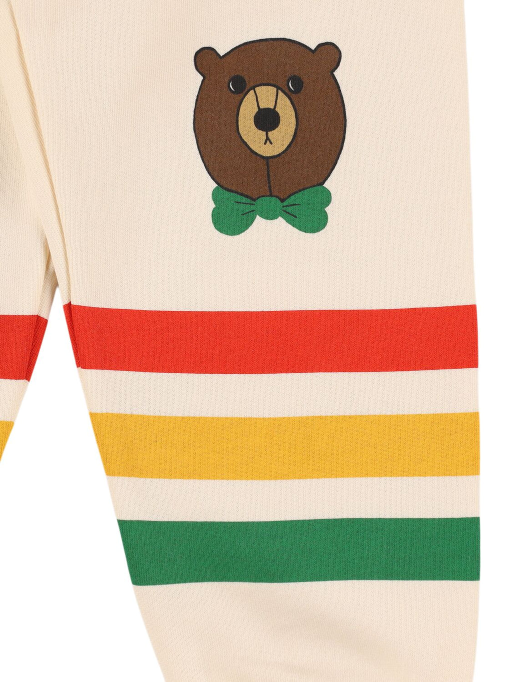 PANTALONE PANNA A RIGHE COLORATO CON ORSO MINI RODINI - Angel Luxury