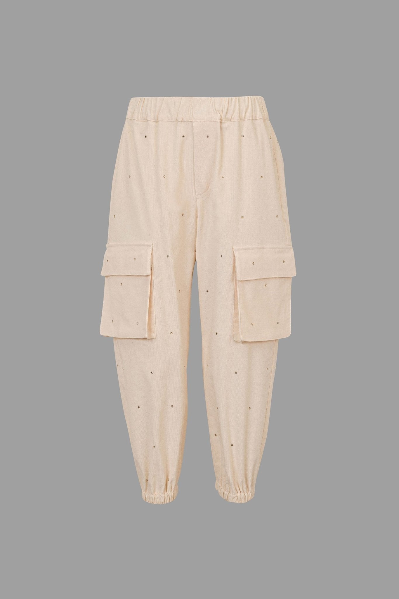 PANTALONE PANNA CON STRASS - Angel Luxury