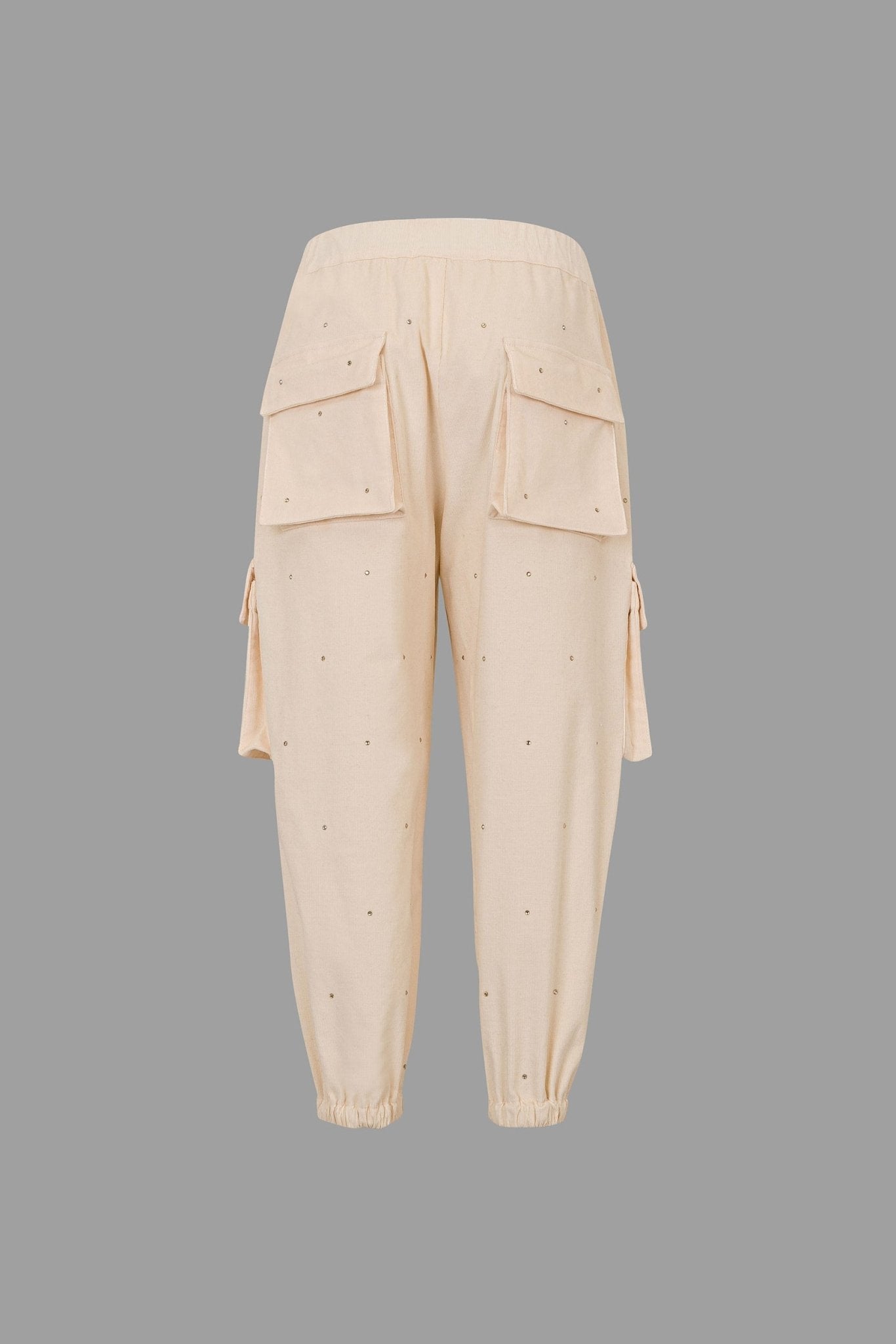PANTALONE PANNA CON STRASS - Angel Luxury