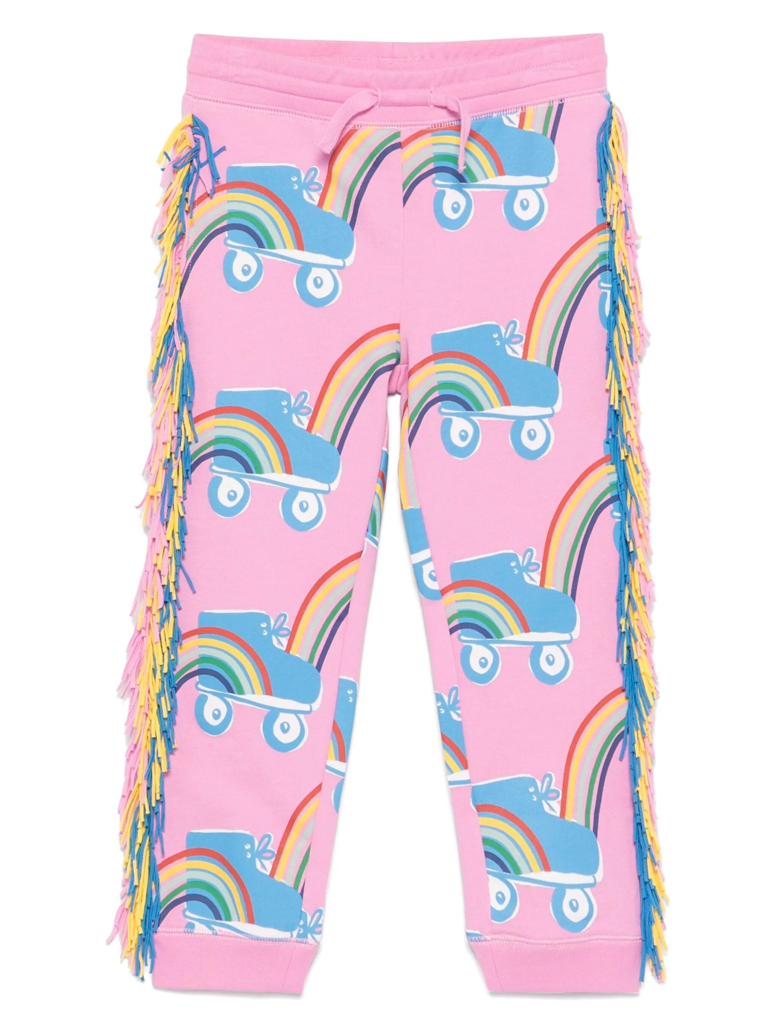 PANTALONE ROSA CON FANTASIA E FRANGE STELLA MCCARTNEY - Angel Luxury