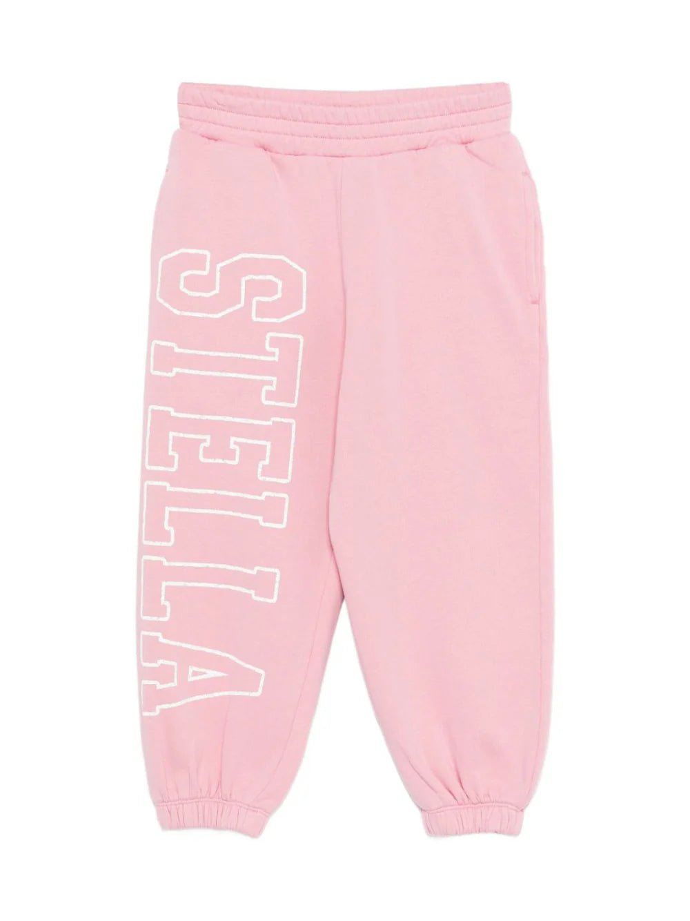 PANTALONE ROSA CON LOGO BIANCO STELLA MCCARTNEY - Angel Luxury