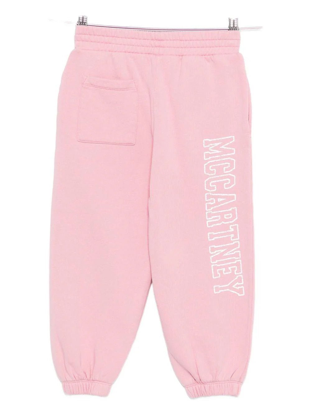 PANTALONE ROSA CON LOGO BIANCO STELLA MCCARTNEY - Angel Luxury