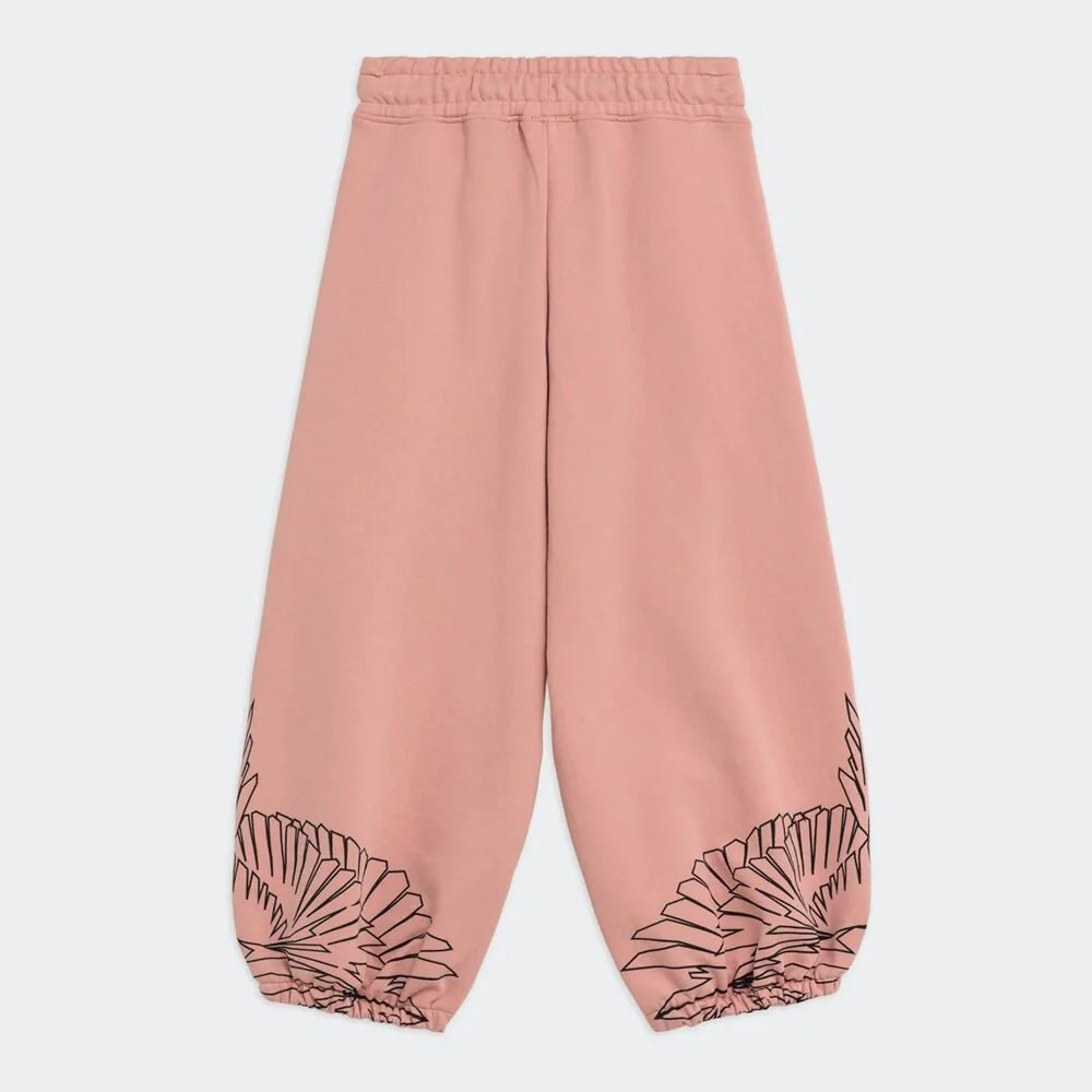PANTALONE ROSA CON LOGO NERO MARCELO BURLON - Angel Luxury