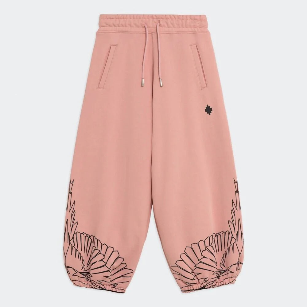 PANTALONE ROSA CON LOGO NERO MARCELO BURLON - Angel Luxury