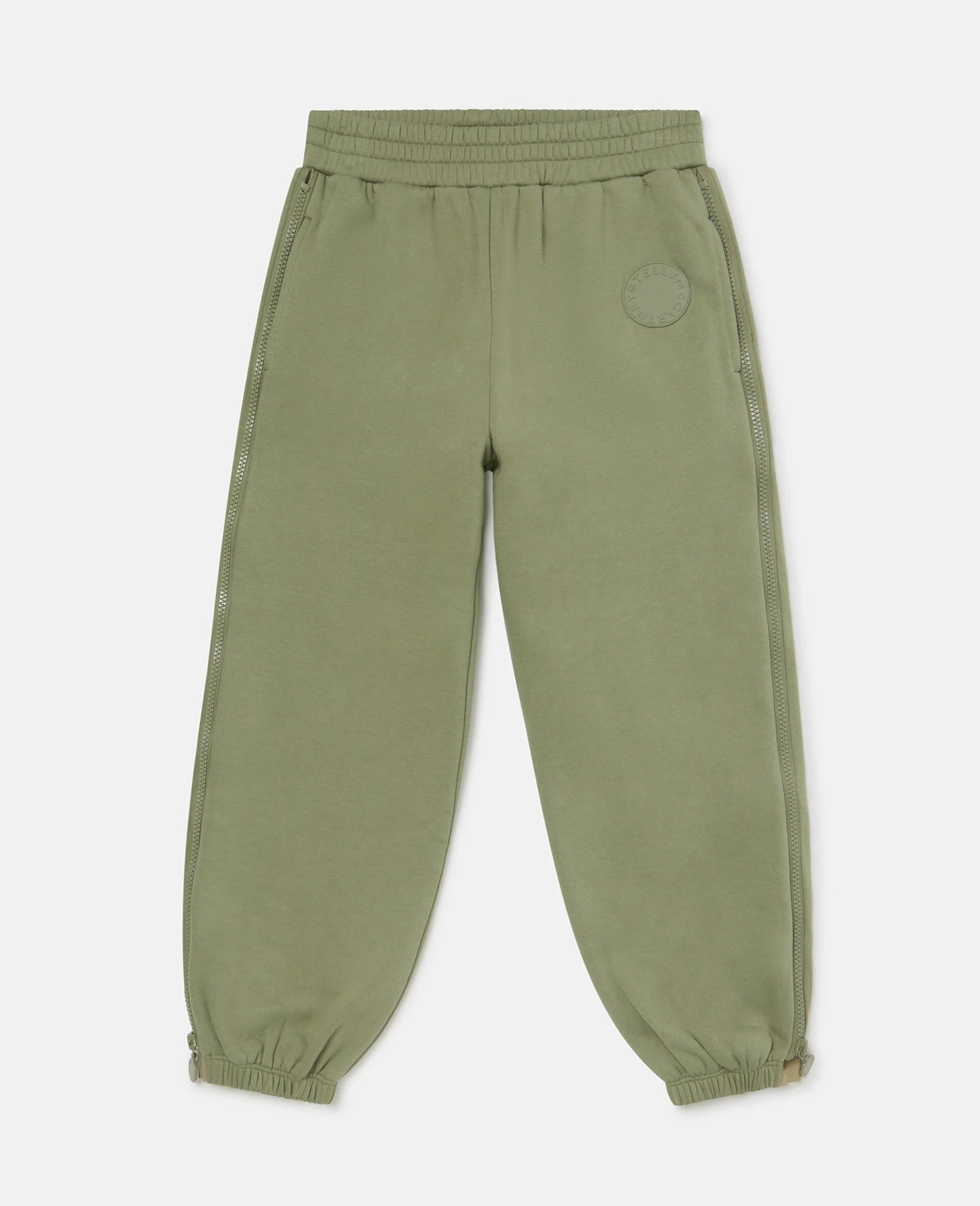 PANTALONE VERDE CON LOGO IN GOMMA STELLA MCCARTNEY - Angel Luxury