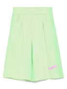 PANTALONE VERDE CON LOGO ROSA MSGM - Angel Luxury