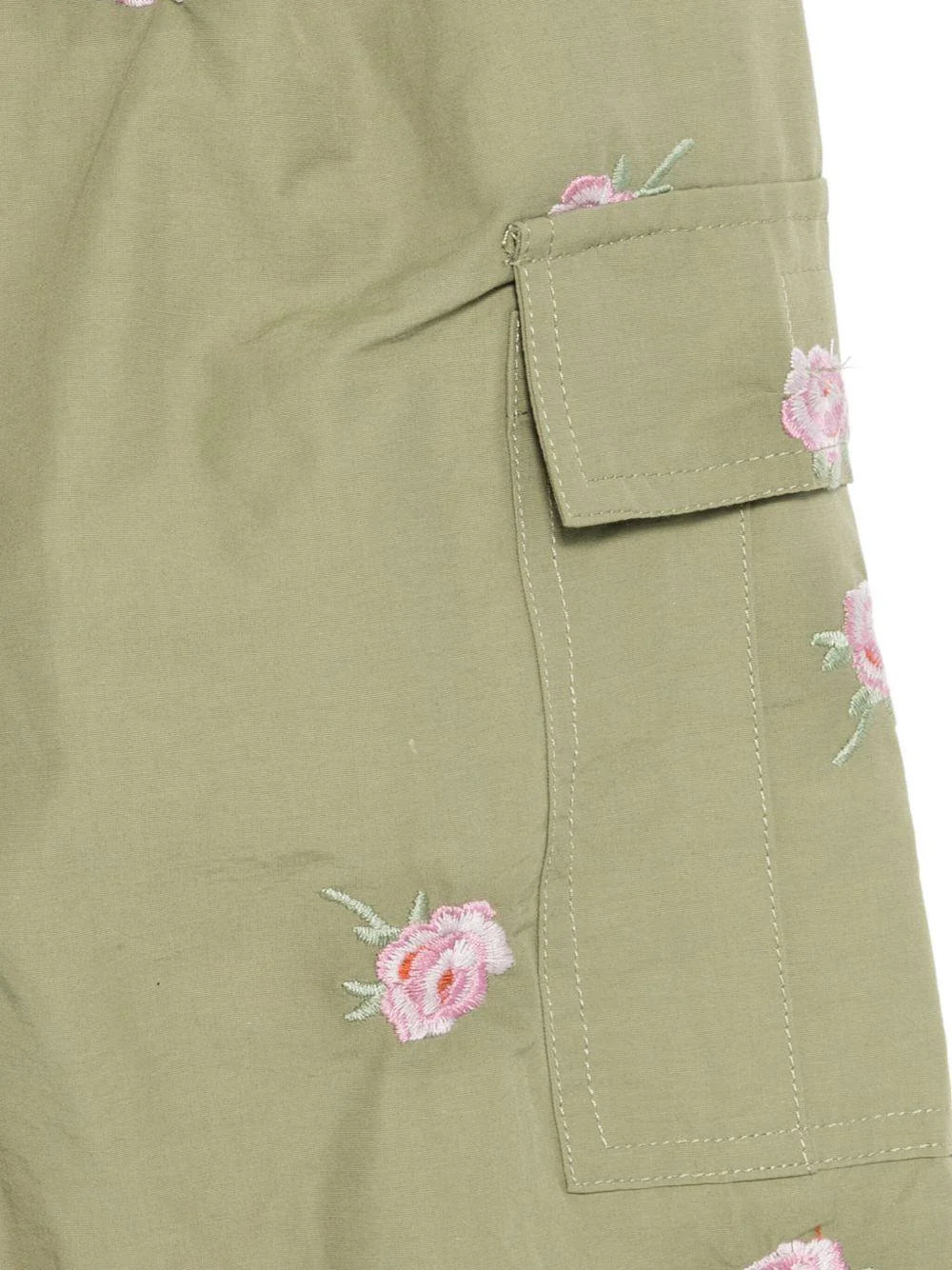 PANTALONE VERDE CON RICAMO ROSE STELLA MCCARTNEY - Angel Luxury