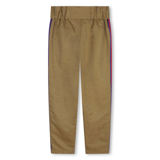 PANTALONI BEIGE CON BANDE A RIGHE KARL LAGERFELD - Angel Luxury