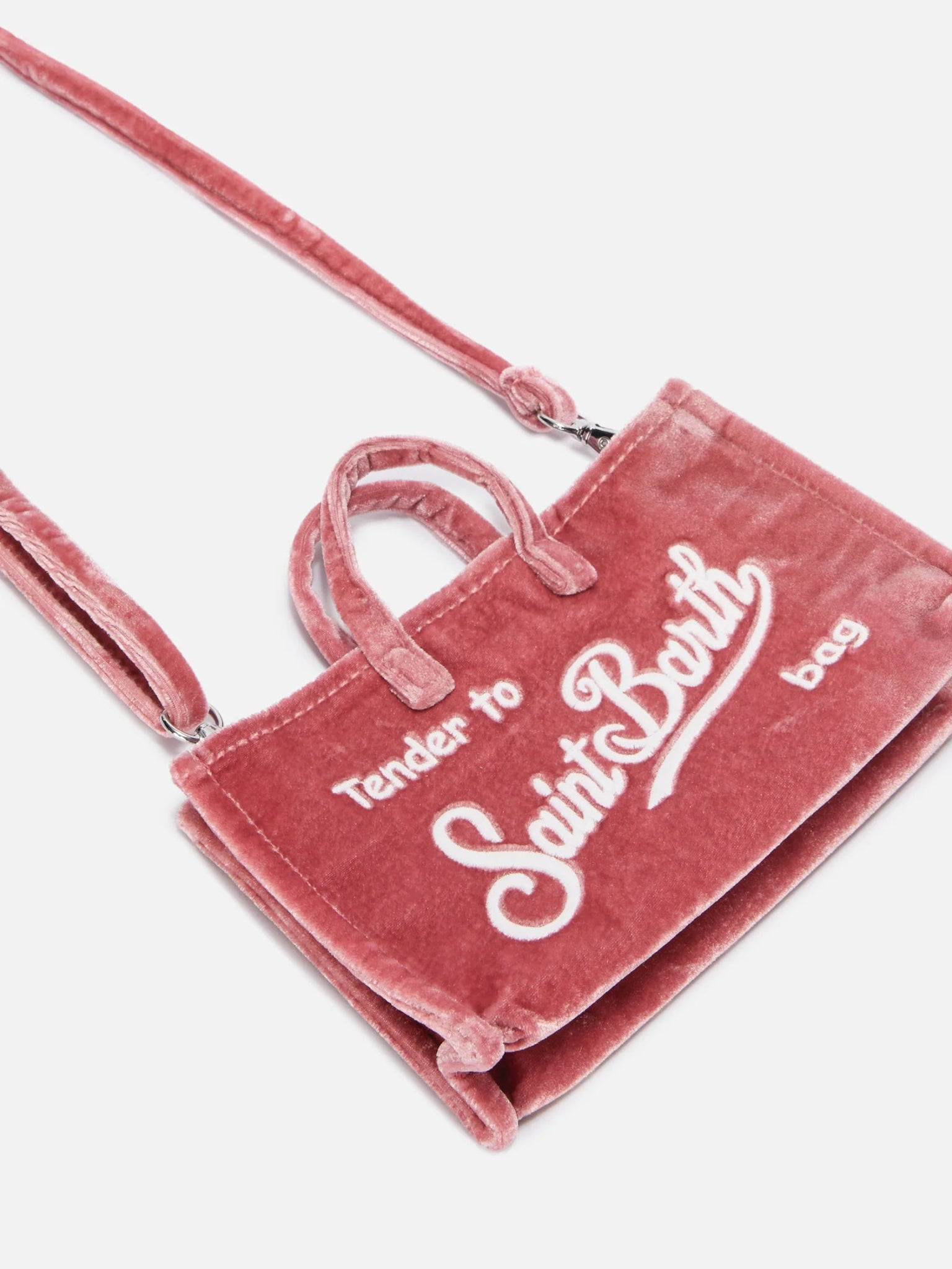 PHONE BAG IN VELLUTO ROSA MC2 SAINT BARTH - Angel Luxury