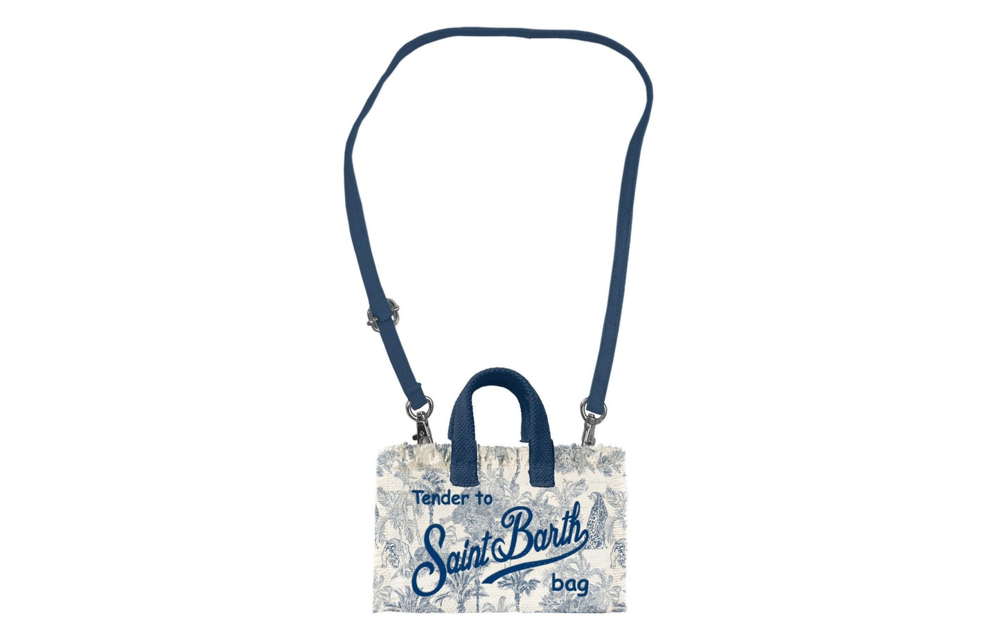 PHONE BAG MC2 SAINT BARTH BIANCA CON FANTASIA BLU - Angel Luxury