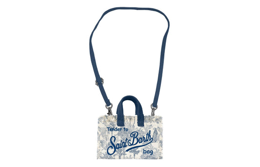 PHONE BAG MC2 SAINT BARTH BIANCA CON FANTASIA BLU - Angel Luxury