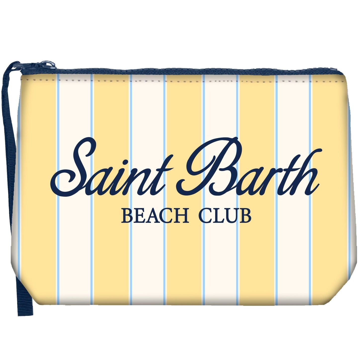 POCHETTE A RIGHE PANNA E GIALLO E LOGO BLU MC2 SAINT BARTH - Angel Luxury