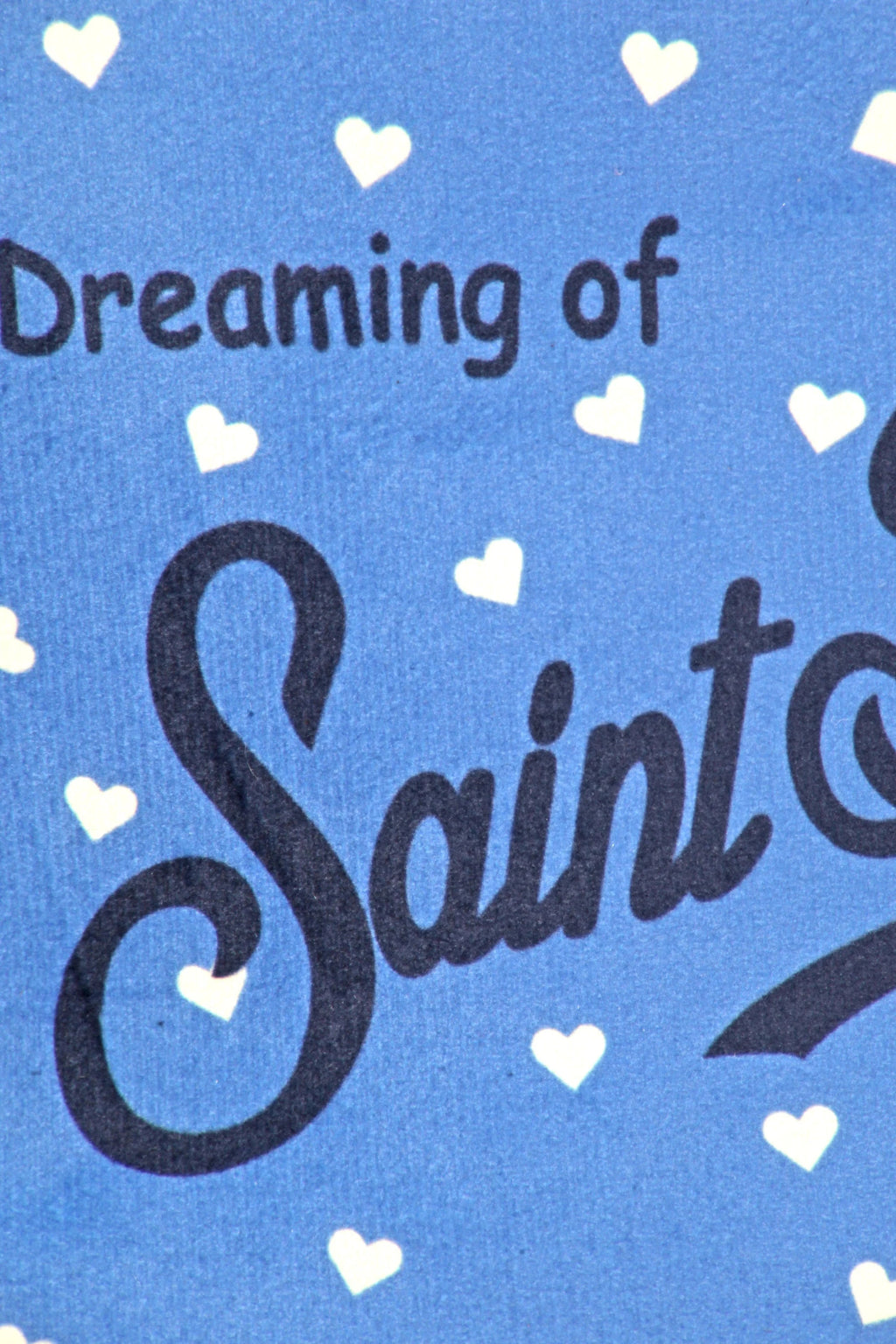 POCHETTE AZZURRA CON CUORI PICCOLI BIANCHI MC2 SAINT BARTH - Angel Luxury