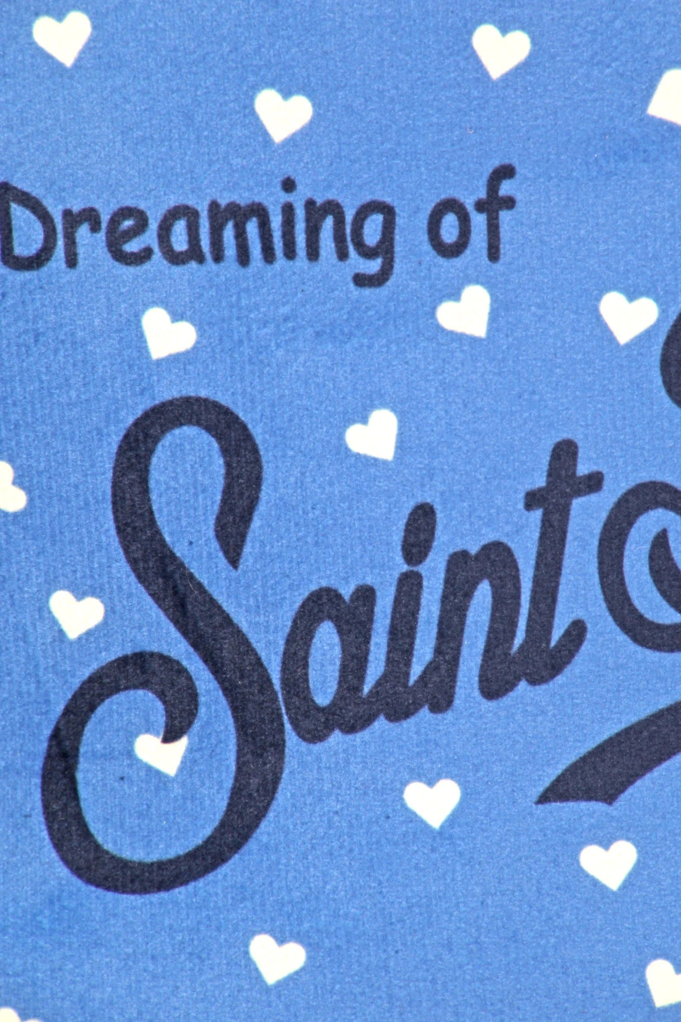 POCHETTE AZZURRA CON CUORI PICCOLI BIANCHI MC2 SAINT BARTH - Angel Luxury