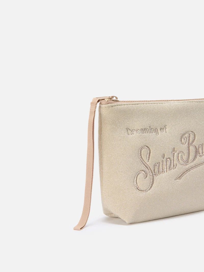 POCHETTE BEIGE BRILLANTINATA MC2 SAINT BARTH - Angel Luxury