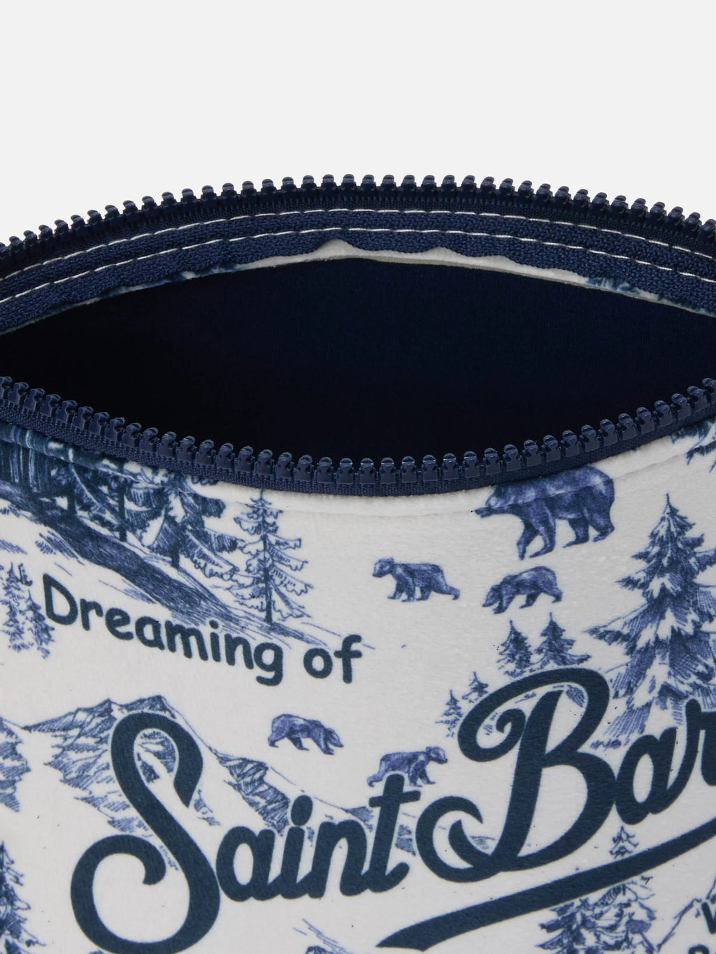 POCHETTE BIANCA CON FANTASIA IN BLU MC2 SAINT BARTH - Angel Luxury