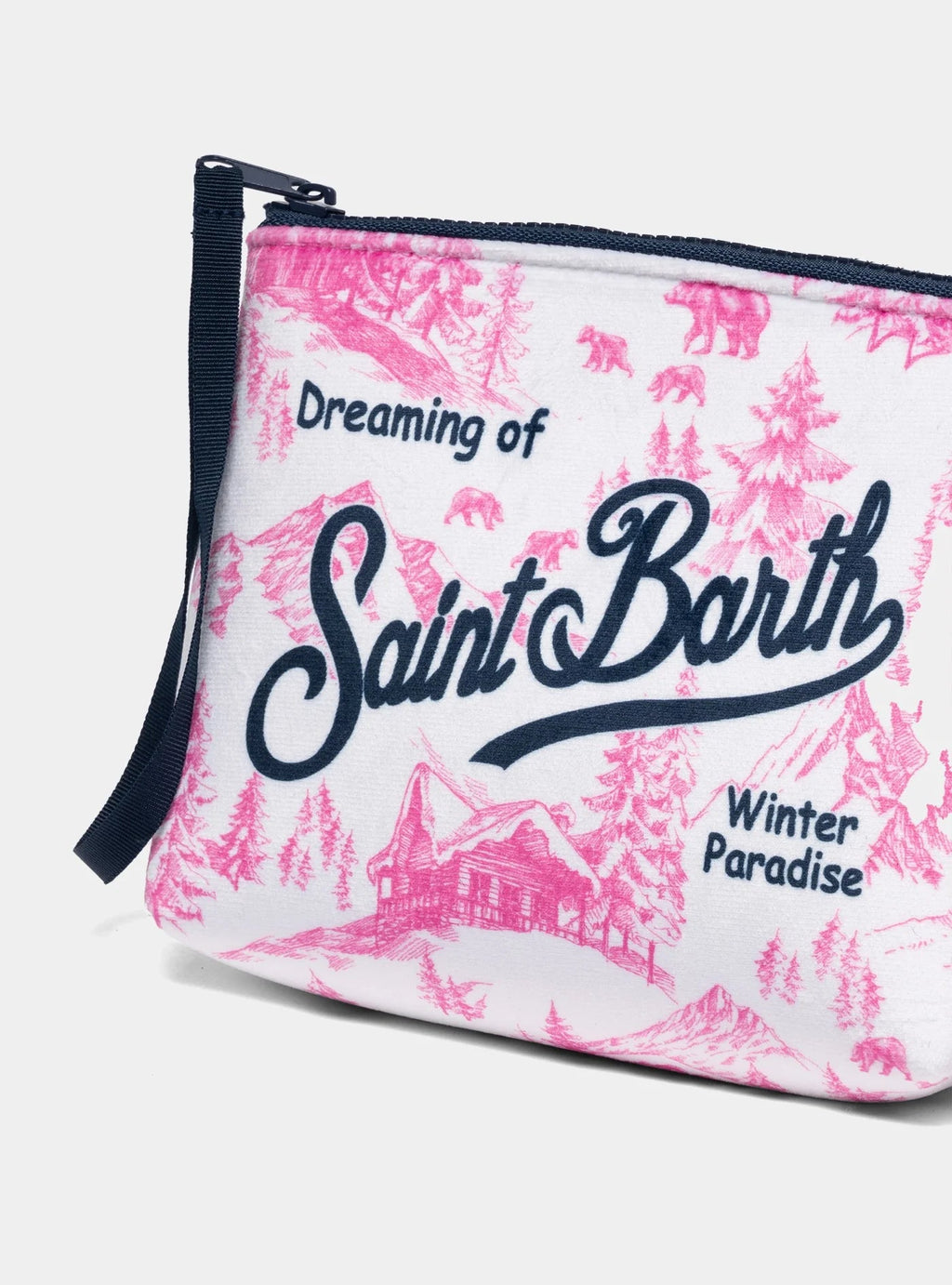 POCHETTE BIANCA CON FANTASIA ROSA MC2 SAINT BARTH - Angel Luxury