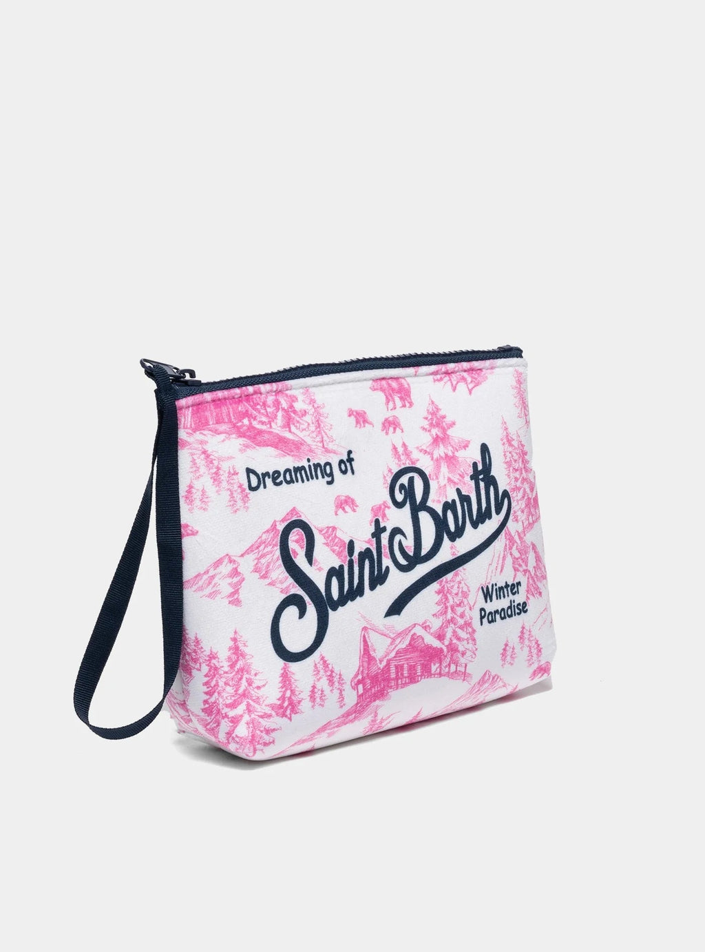 POCHETTE BIANCA CON FANTASIA ROSA MC2 SAINT BARTH - Angel Luxury