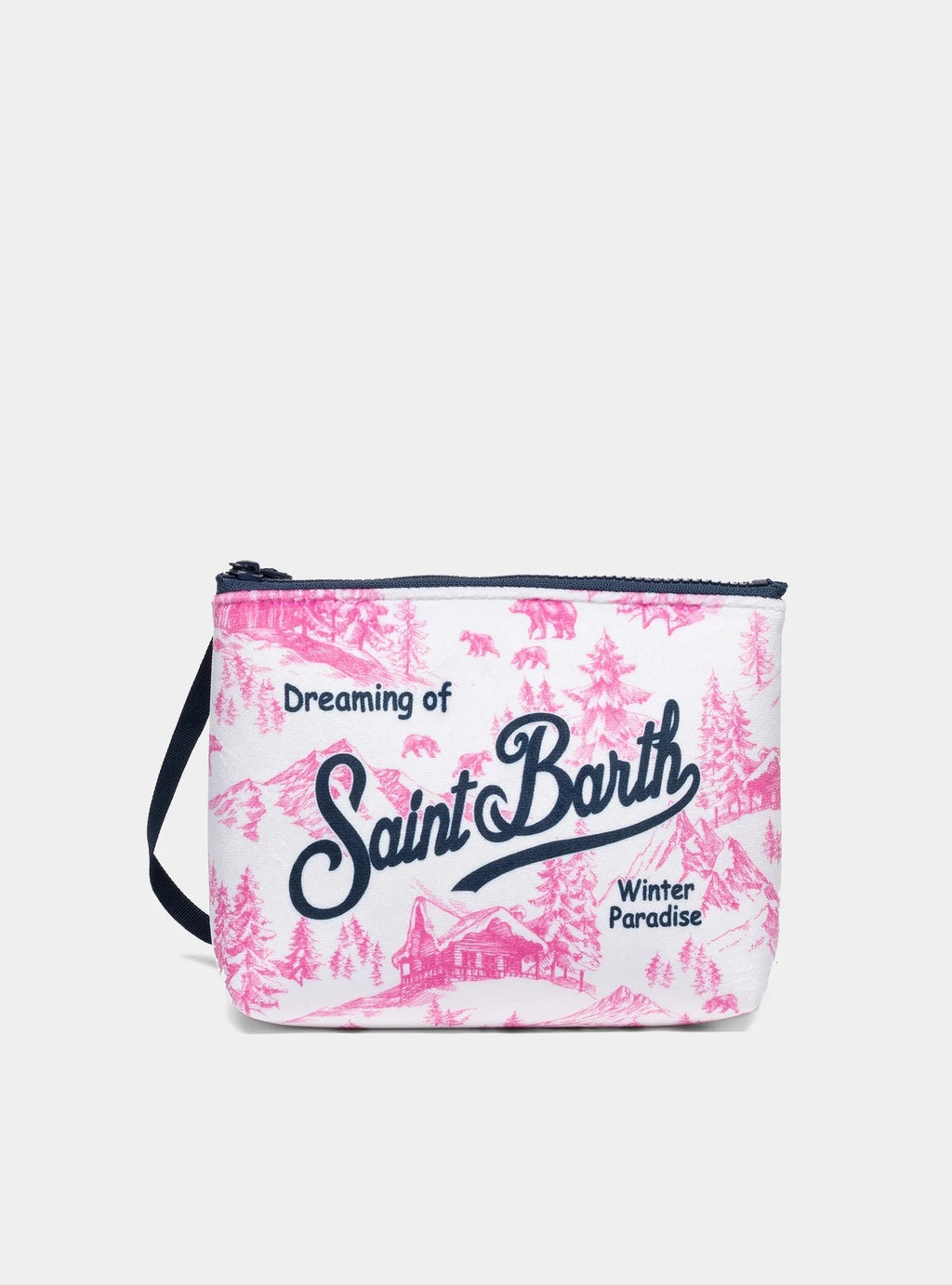 POCHETTE BIANCA CON FANTASIA ROSA MC2 SAINT BARTH - Angel Luxury