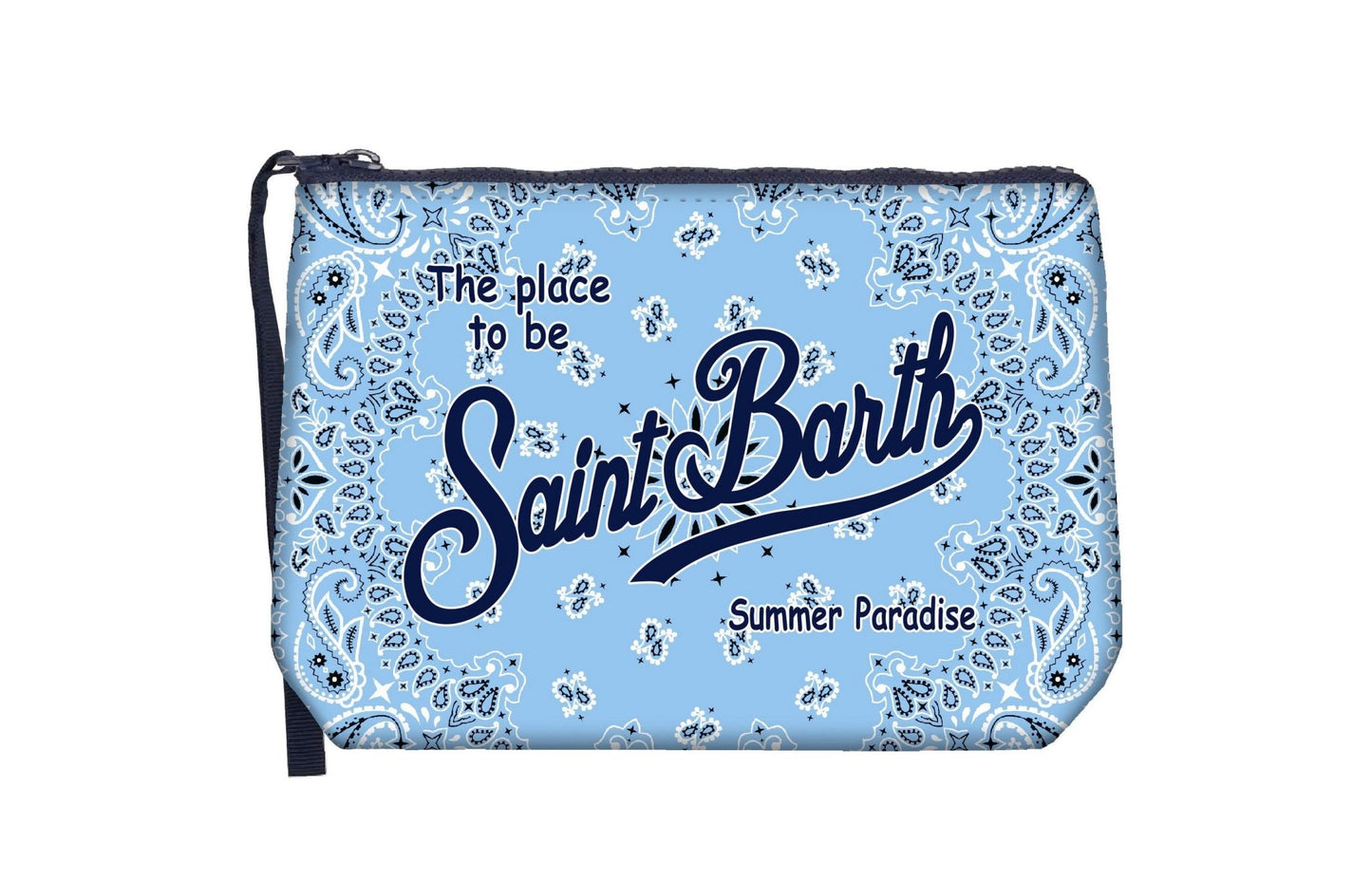 POCHETTE EFFETTO BANDANA AZZURRO MC2 SAINT BARTH - Angel Luxury