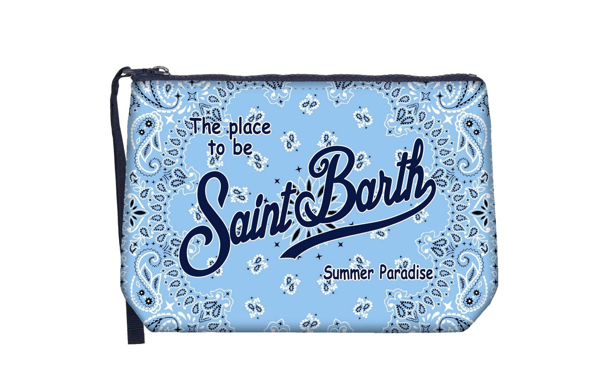 POCHETTE EFFETTO BANDANA AZZURRO MC2 SAINT BARTH - Angel Luxury