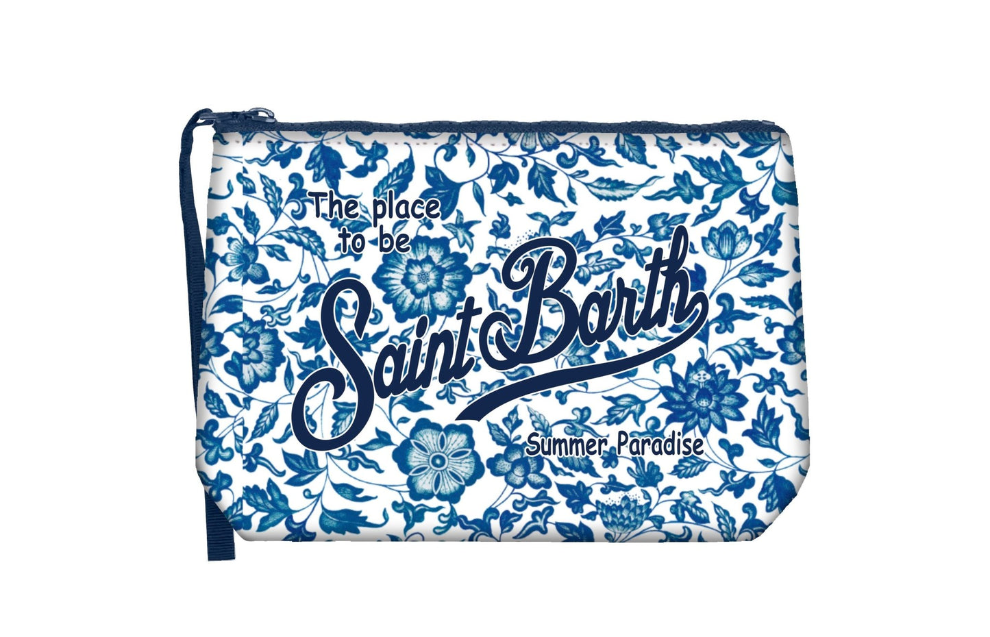 POCHETTE MC2 SAINT BARTH BIANCA CON FANTASIA BLU - Angel Luxury