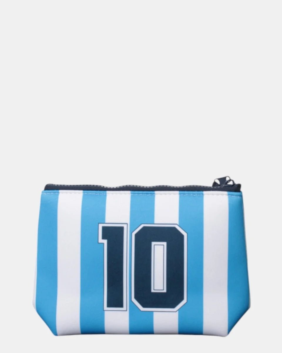 POCHETTE NAPOLI A RIGHE BIANCO E AZZURRA CON LOGO MC2 SAINT BARTH - Angel Luxury