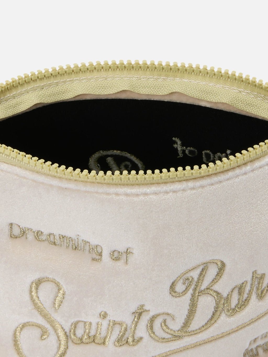POCHETTE PANNA IN VELLUTO CON LOGO IN ORO MC2 SAINT BARTH - Angel Luxury