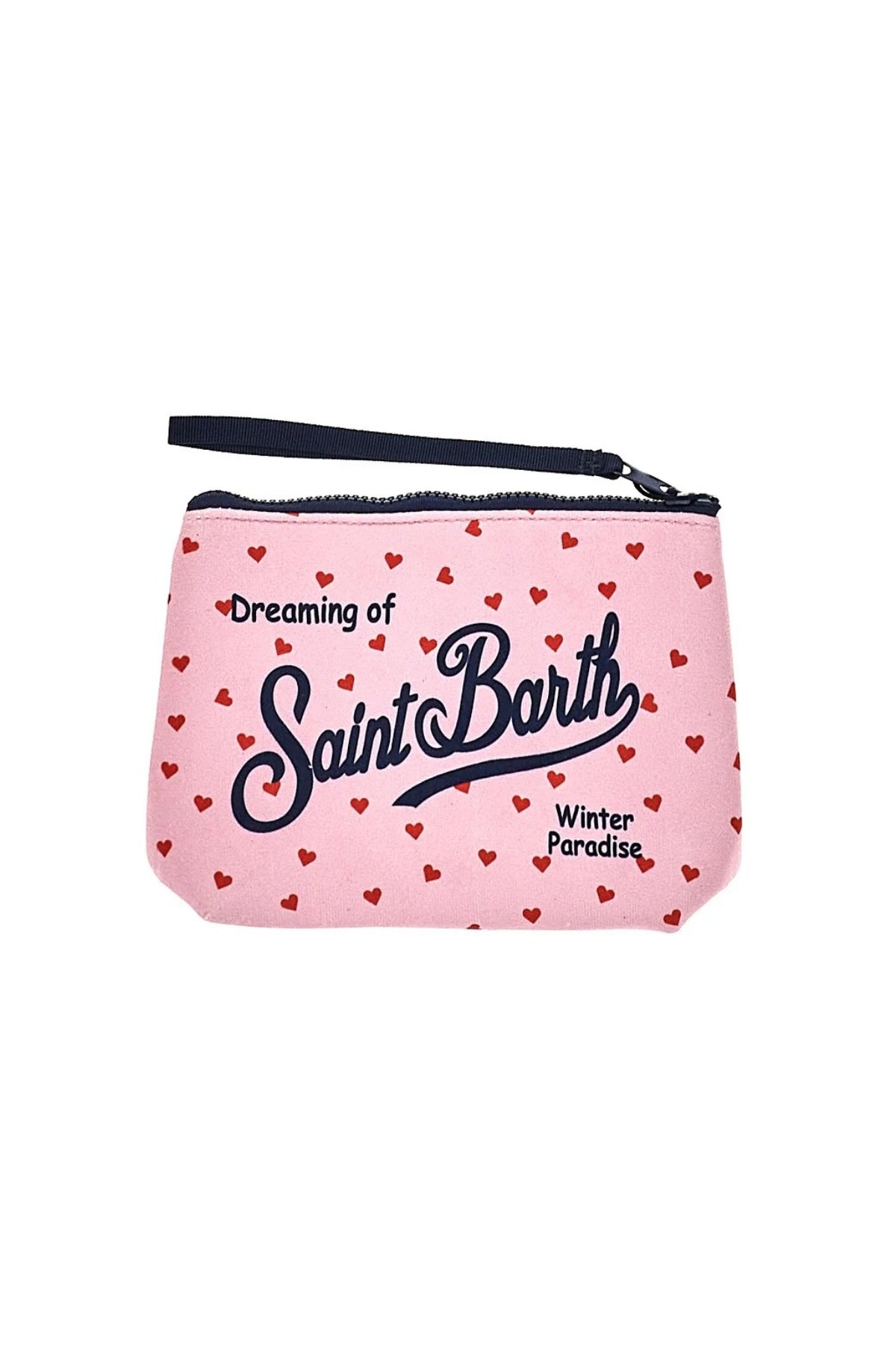 POCHETTE ROSA CON CUORI PICCOLI ROSSI MC2 SAINT BARTH - Angel Luxury