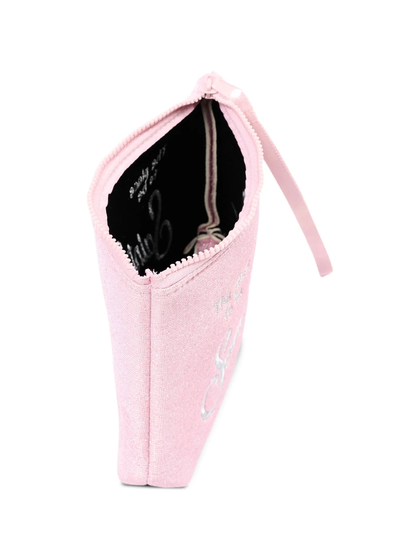 POCHETTE ROSA GLITTERATA CON LOGO ARGENTO MC2 SAINT BARTH - Angel Luxury