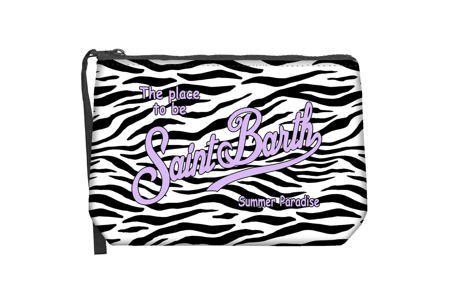 POCHETTE ZEBRA CON LOGO VIOLA MC2 SAINT BARTH - Angel Luxury