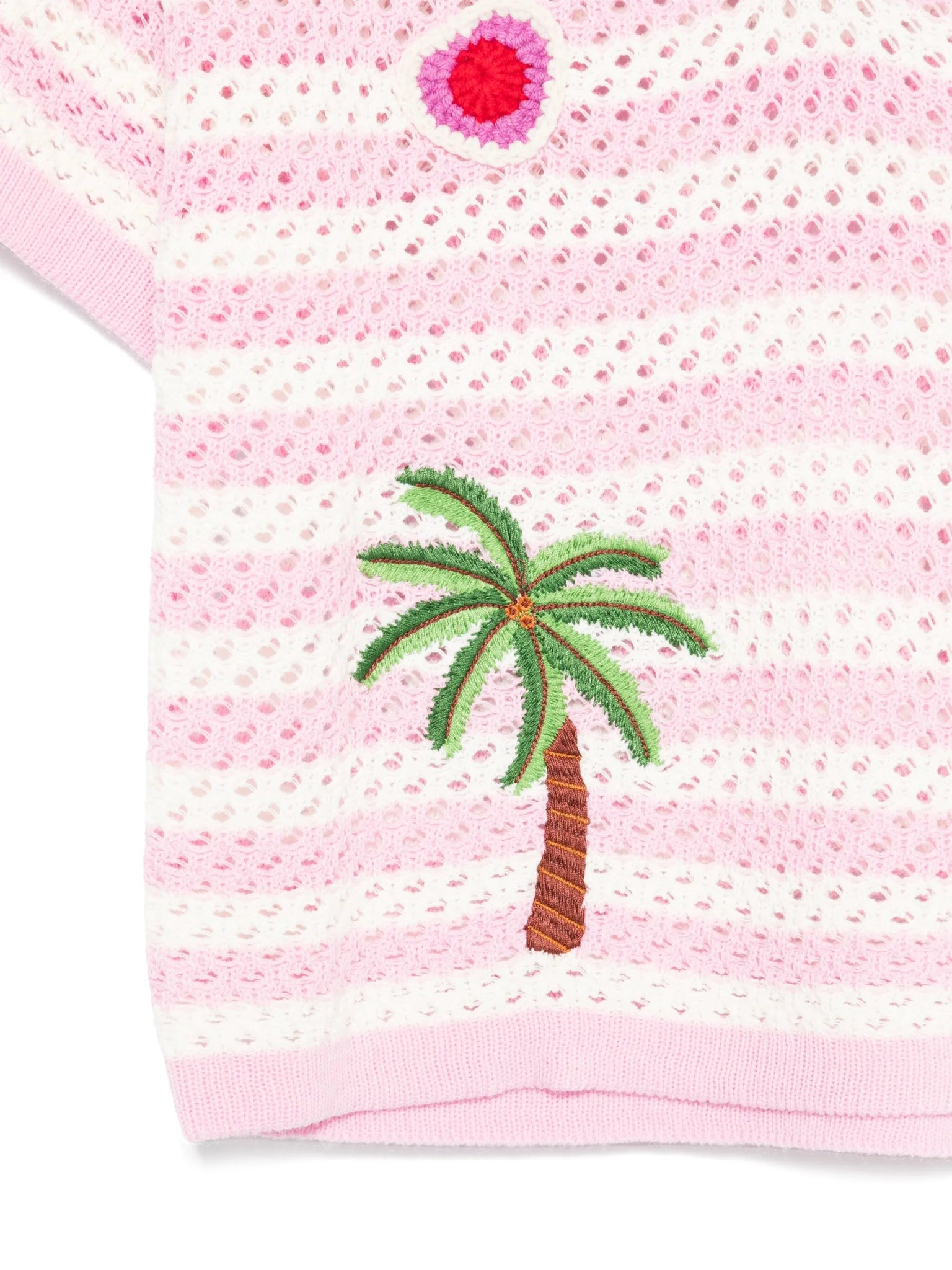 POLO AD UNCINETTO CON RICAMI MARE ROSA/BANCO MC2 SAINT BARTH - Angel Luxury