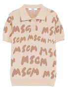 POLO BEIGE LOGATA MSGM - Angel Luxury