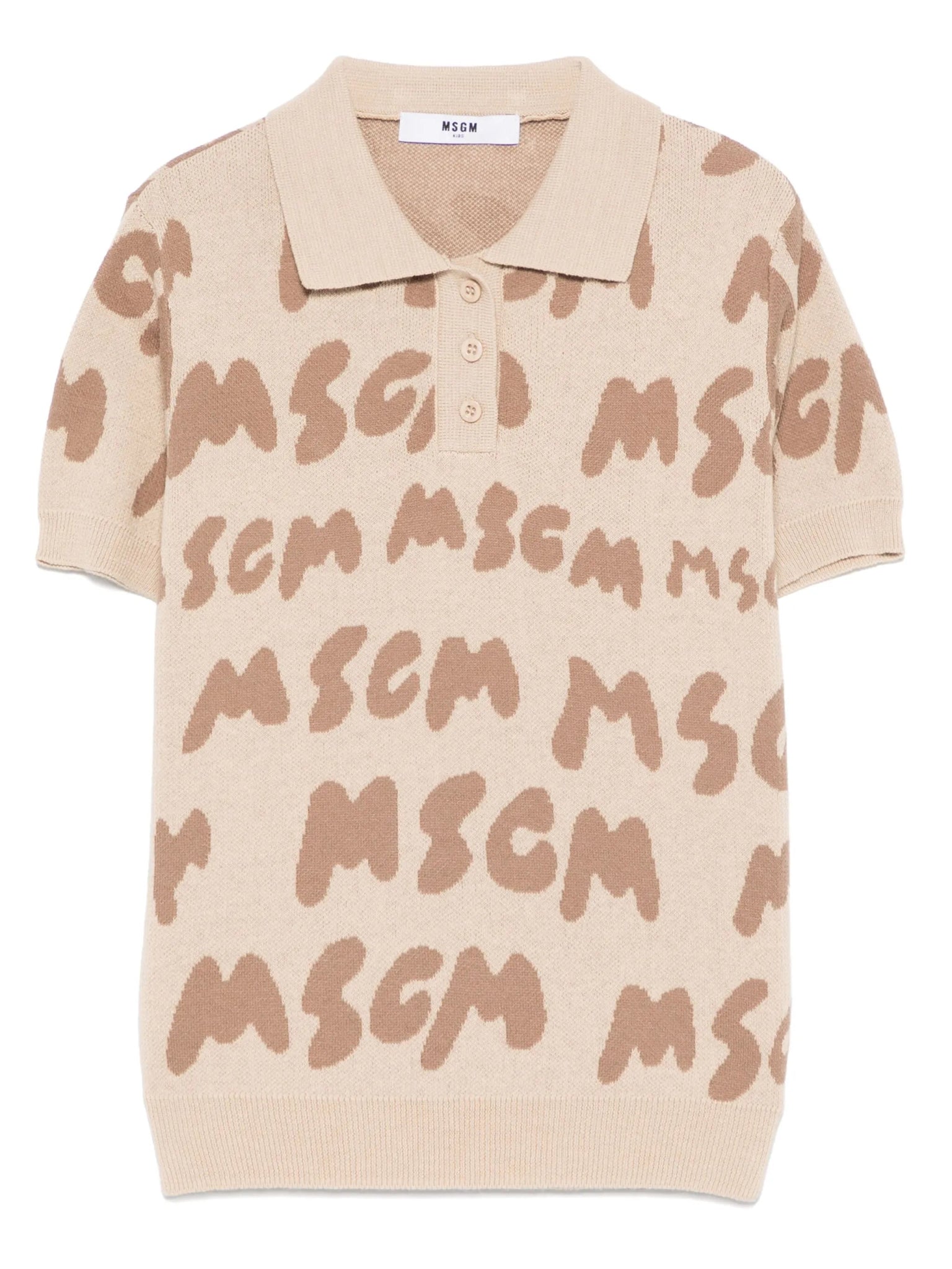 POLO BEIGE LOGATA MSGM - Angel Luxury