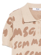 POLO BEIGE LOGATA MSGM - Angel Luxury