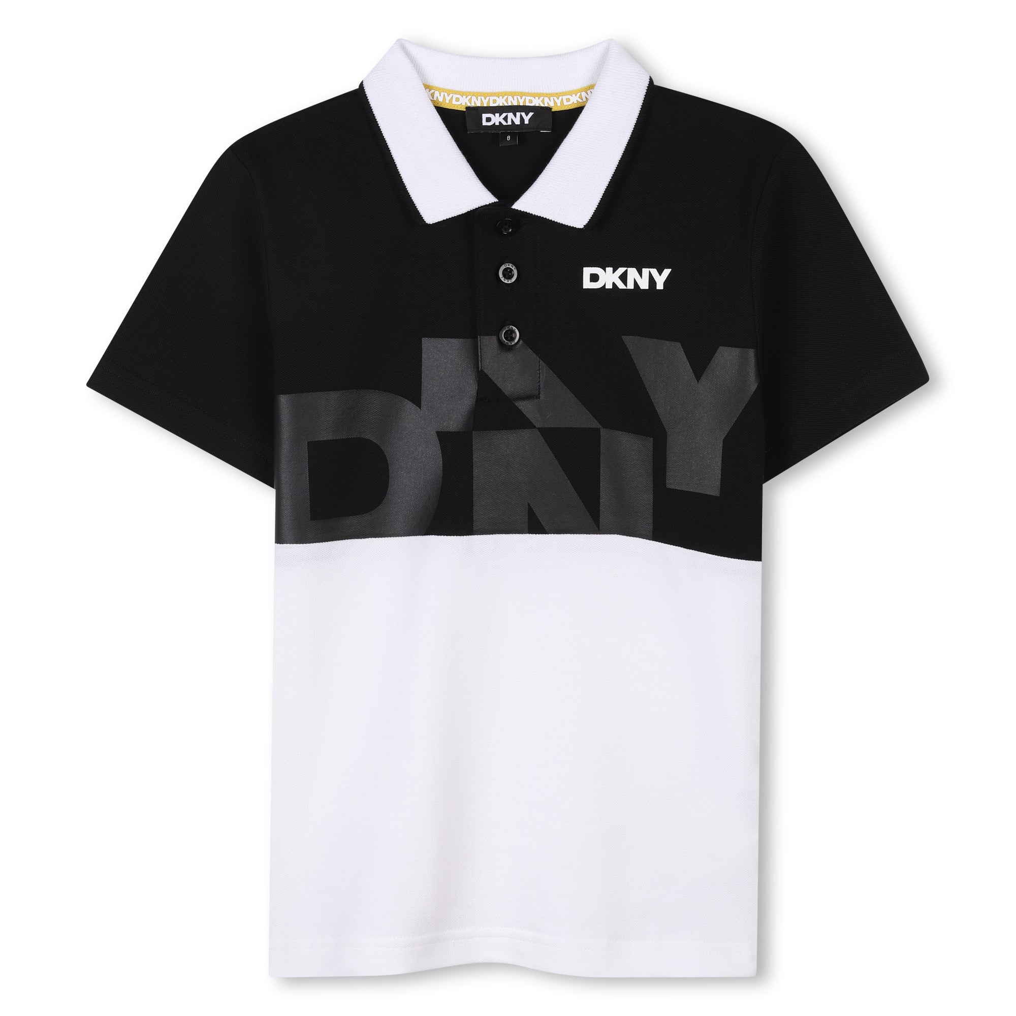 POLO BICOLORE BIANCO NERO DKNY - Angel Luxury