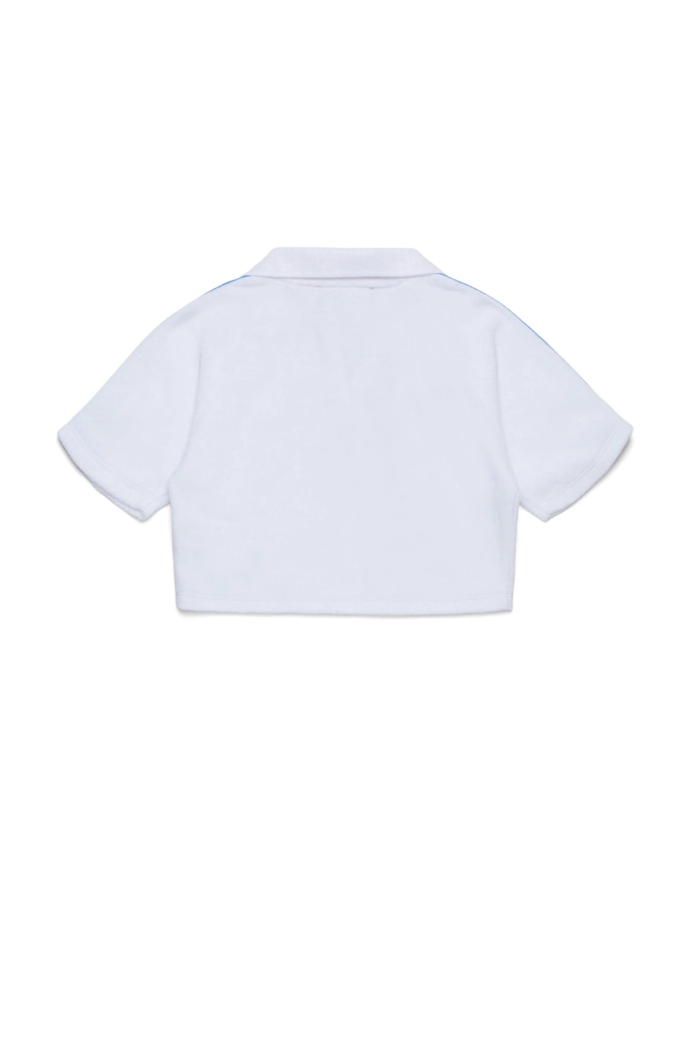 POLO T - SHIRT IN SPUGNA BIANCA CON BANDE LATERALI DSQUARED2 - Angel Luxury