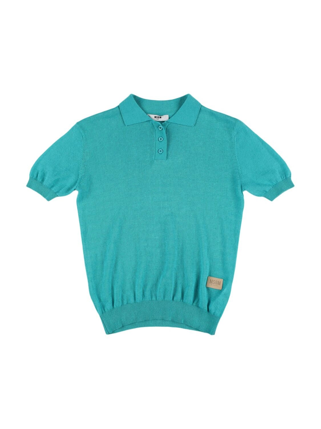 POLO VERDE ACQUA MSGM - Angel Luxury