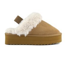 SABOT CON DOPPIA SUOLA BEIGE CON PELLICCIA COLORS OF CALIFORNIA - Angel Luxury