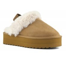 SABOT CON DOPPIA SUOLA BEIGE CON PELLICCIA COLORS OF CALIFORNIA - Angel Luxury